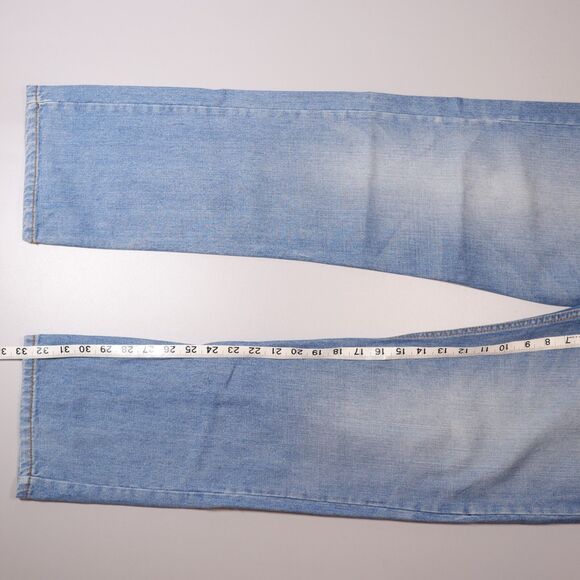 Levis L504 Mens 38x34 Jeans Blue Straight Fit Denim Thick Stitch Straight - Picture 10 of 12